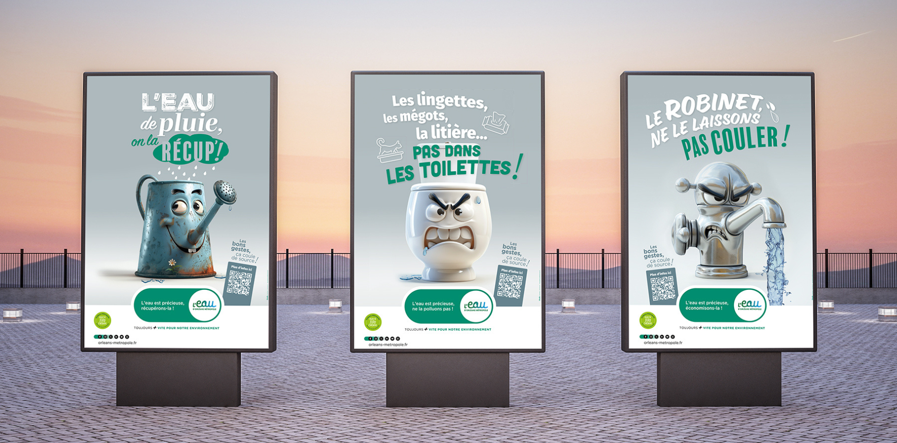 Orléans Métropole Campagne Eau MUPI 2024